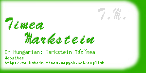 timea markstein business card